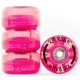 Rio Roller Light Up Quad Roller Skate Wheels GLITTER Pink 54mm 82A pink x4