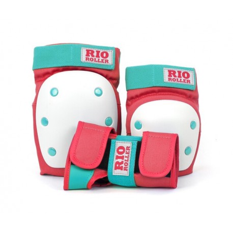 Rio Roller σετ X 3 Προστατευτικά Ενηλίκων Κόκκινο/ Μέντα