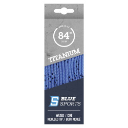 Blue Sports Titanium Pro Laces Hockey Waxed blue