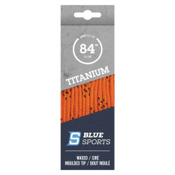 Blue Sports Titanium Pro Laces Hockey Waxed orange