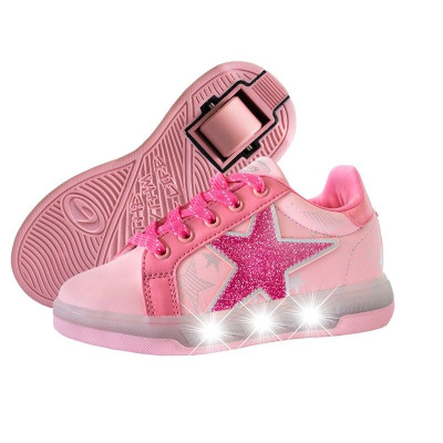 Breezy Sparkle Lights Pink Roller Shoes